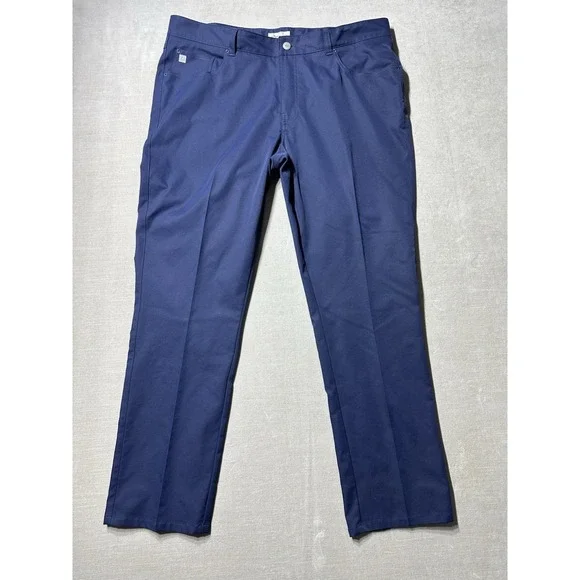 EUC Peter Millar Pants Straight Fit Mens 38x31 Blue Crown Sport Golf Casual - Picture 2 of 8